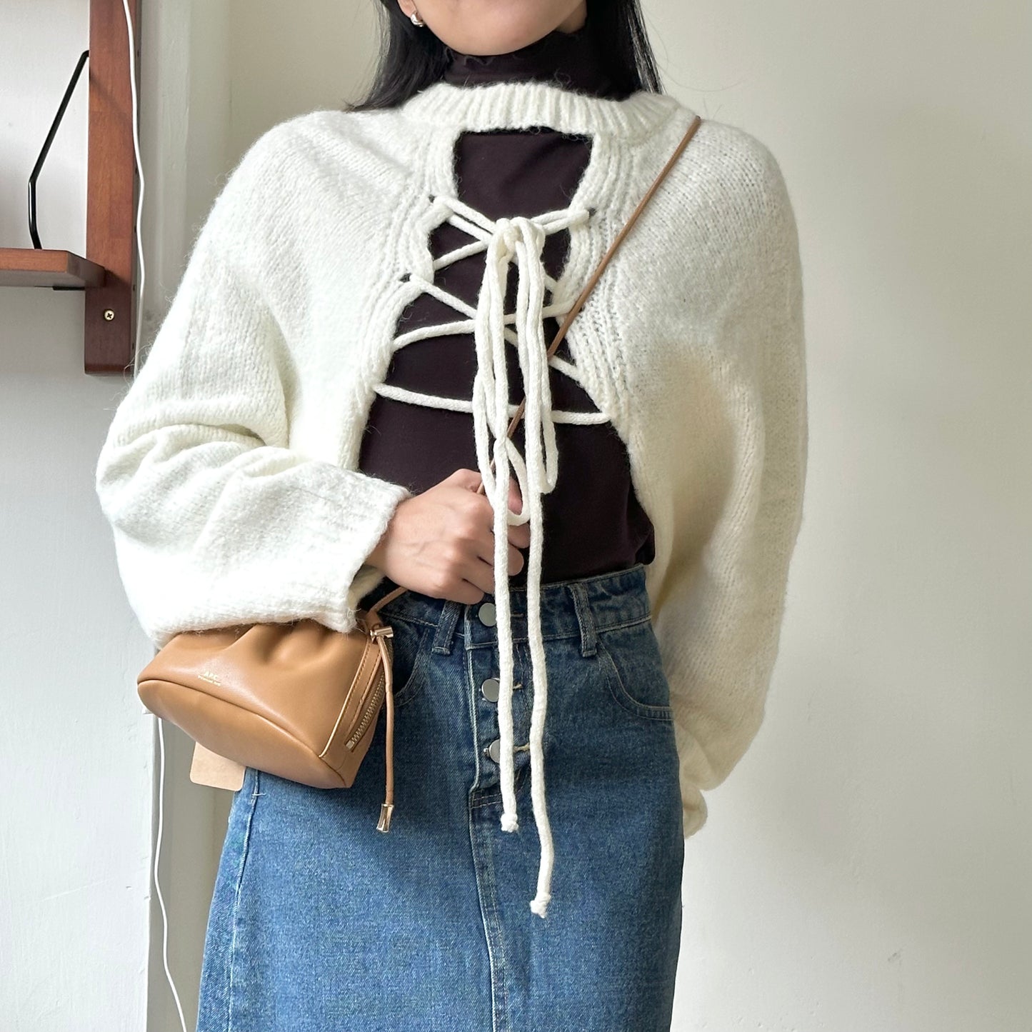 2-Ways 綁繩 CROPPED SWEATER 3色入 [門市搬遷清貨限時優惠$169!]