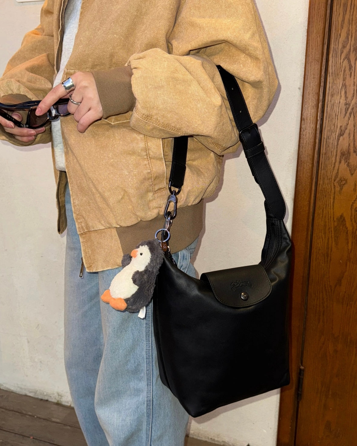 LONGCHAMP Le Pliage Xtra M Hobo Bag 真皮系列［新款直身系列!］