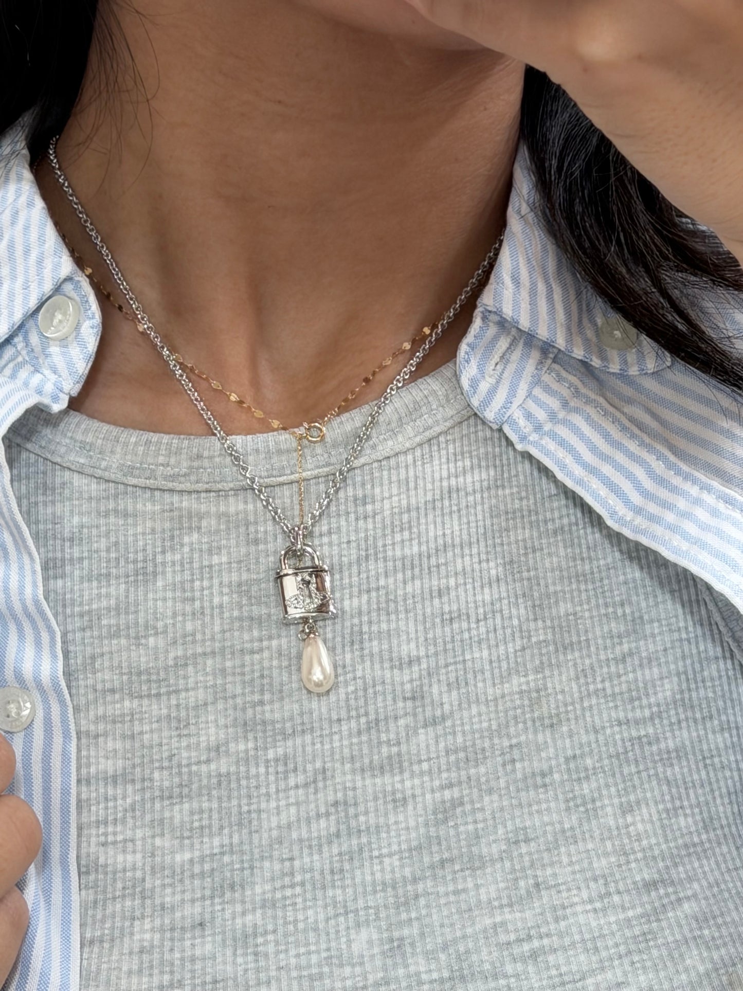 Vivienne Westwood Celestia Necklace [2026最新中性款珍珠鎖扣頸鏈］