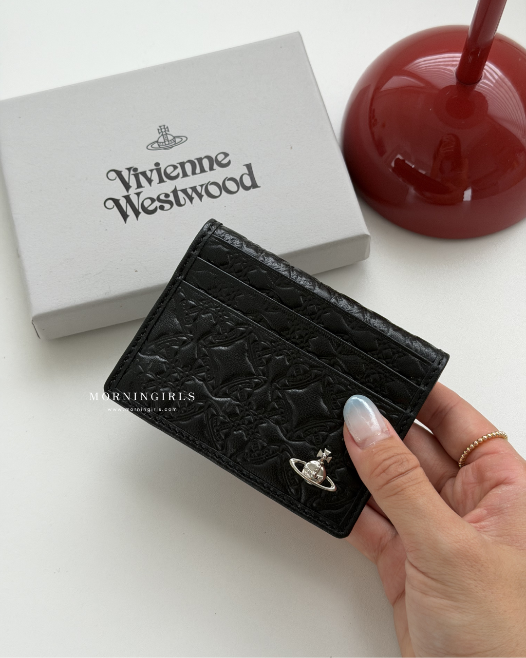 Vivienne Westwood Bifold Cardholder with Vintage Star Embossed Pattern