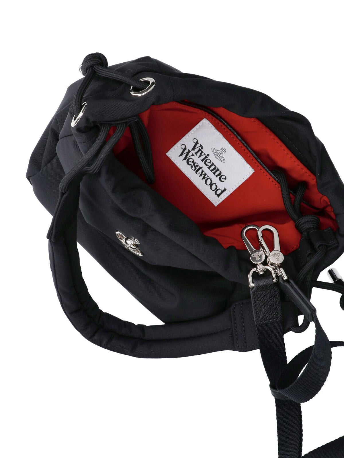 Vivienne Westwood Hilary Bucket Bag 超輕身耐用尼龍抽繩袋 [新版3D標誌復古暗紅內籠正式上架!]