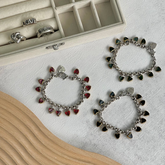 Otro Accesorio 西班牙手工飾物 - Hearts Charm Bracelet