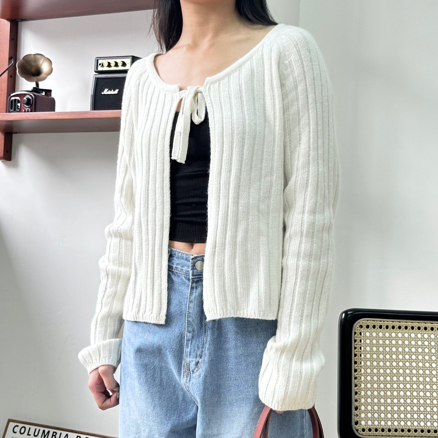 Casual 2-ways Ribbon Knitted Top [門市搬遷清貨限時優惠$149!]