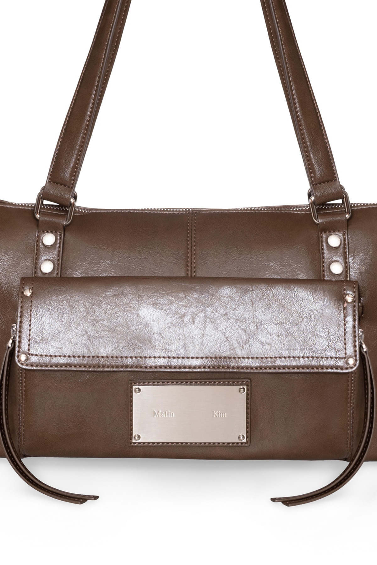 韓國選物🇰🇷 Matin Kim Flap Pocket Shoulder Bag 側拉鍊翻蓋口袋單肩包袋［沉穩復古盡顯知性魅力！］