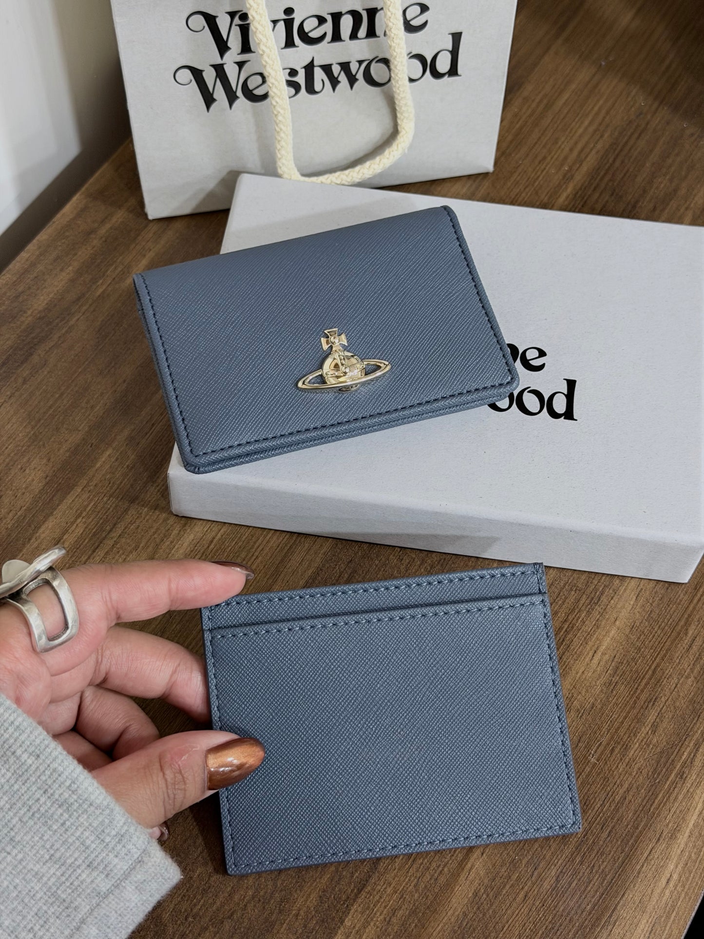 Vivienne Westwood Cardholder 限定灰藍十字紋 [BLACK FRIDAY現貨優惠中! 罕有相位最新上架!]