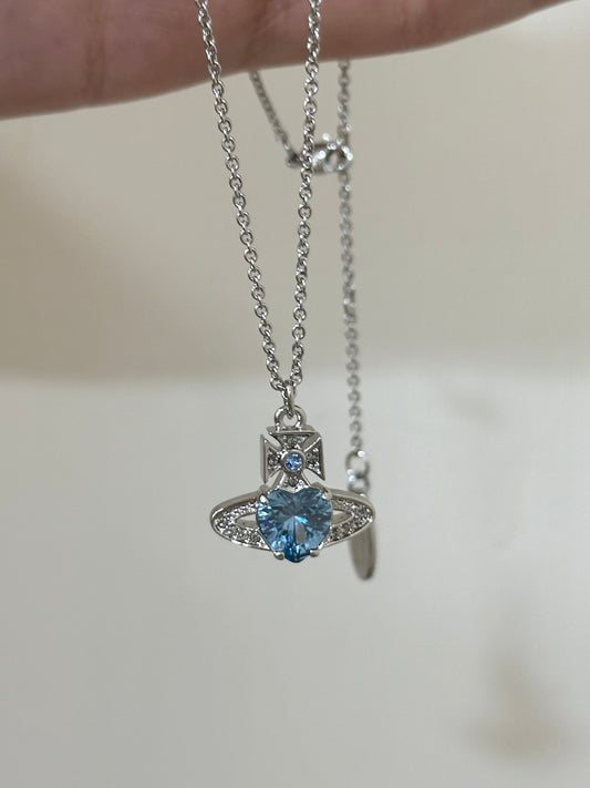 Vivienne Westwood Ariella 閃鑽愛心最新天空藍［貨量超小建議提早預訂］