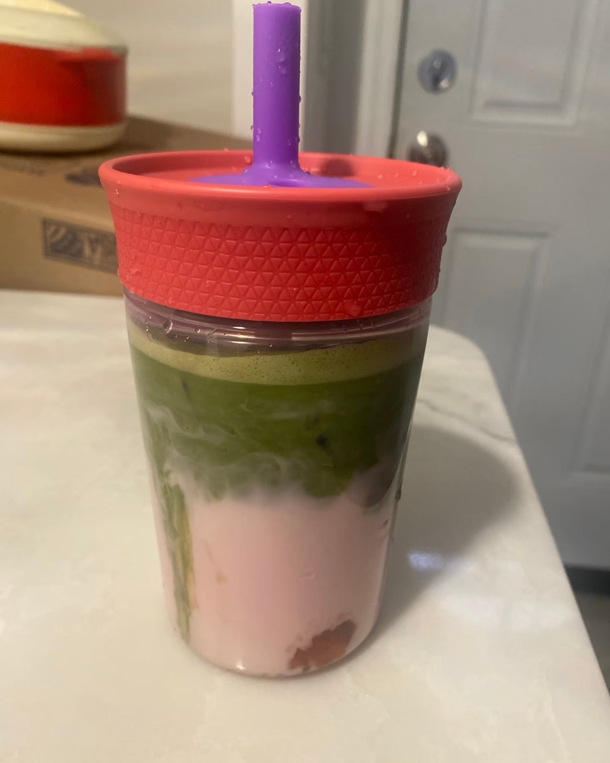 Owala拿鐵杯☕️保溫防漏吸管杯透明感保溫杯15oz [超易清潔防漏]