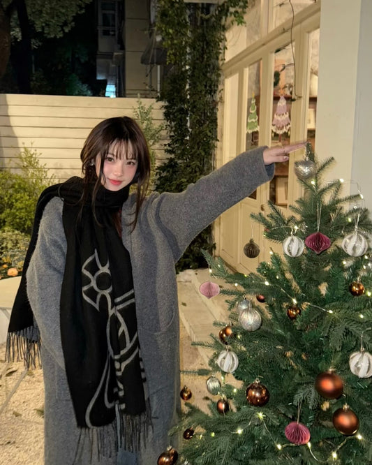 Vivienne Westwood Reversible ORB Logo Scarf, Large Size, Double-Sided (100% Wool) [Japan Exclusive! Discontinued, Last Stock Available] 