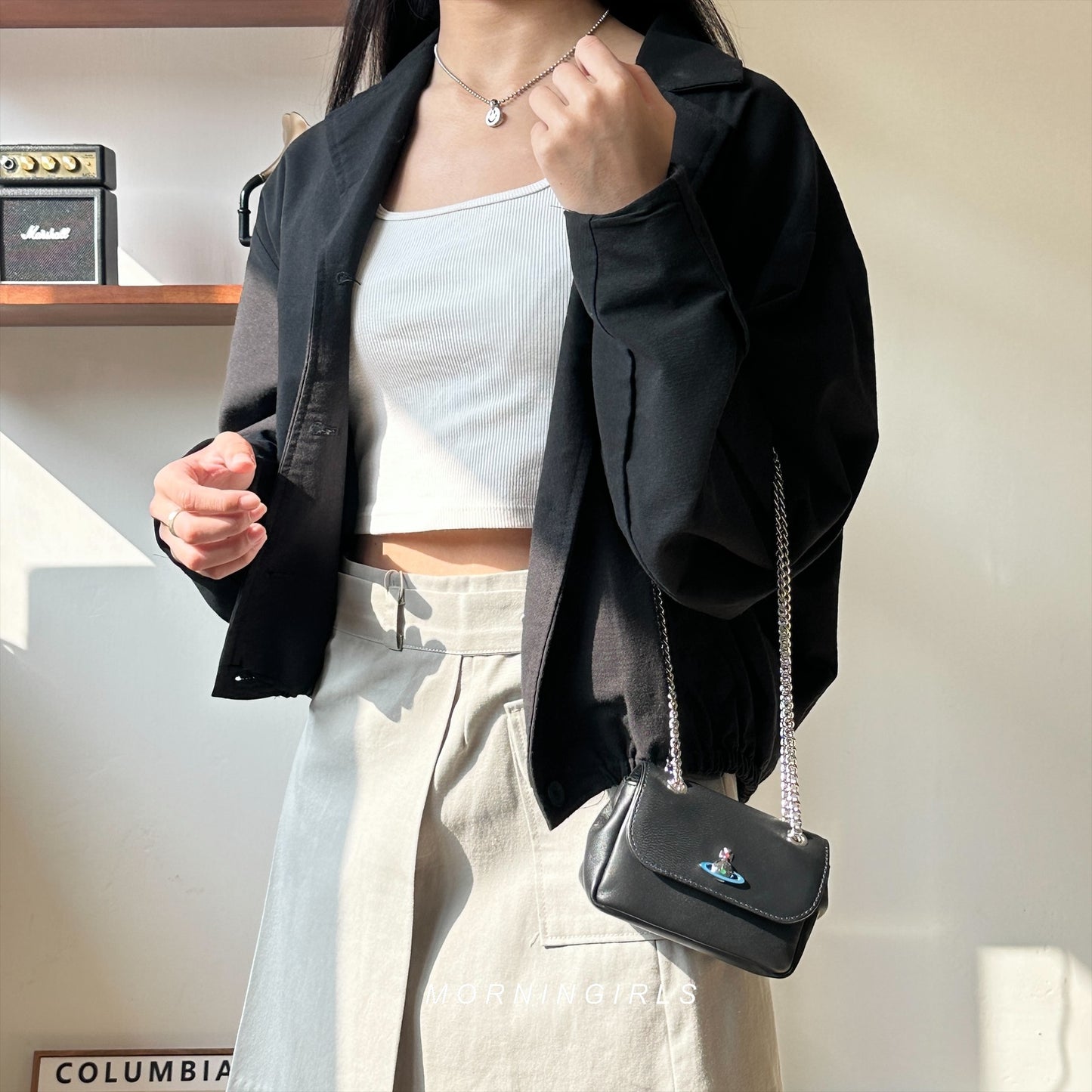 Vivienne Westwood NAPPA Small Purse with Chain 彩木星小羊皮
