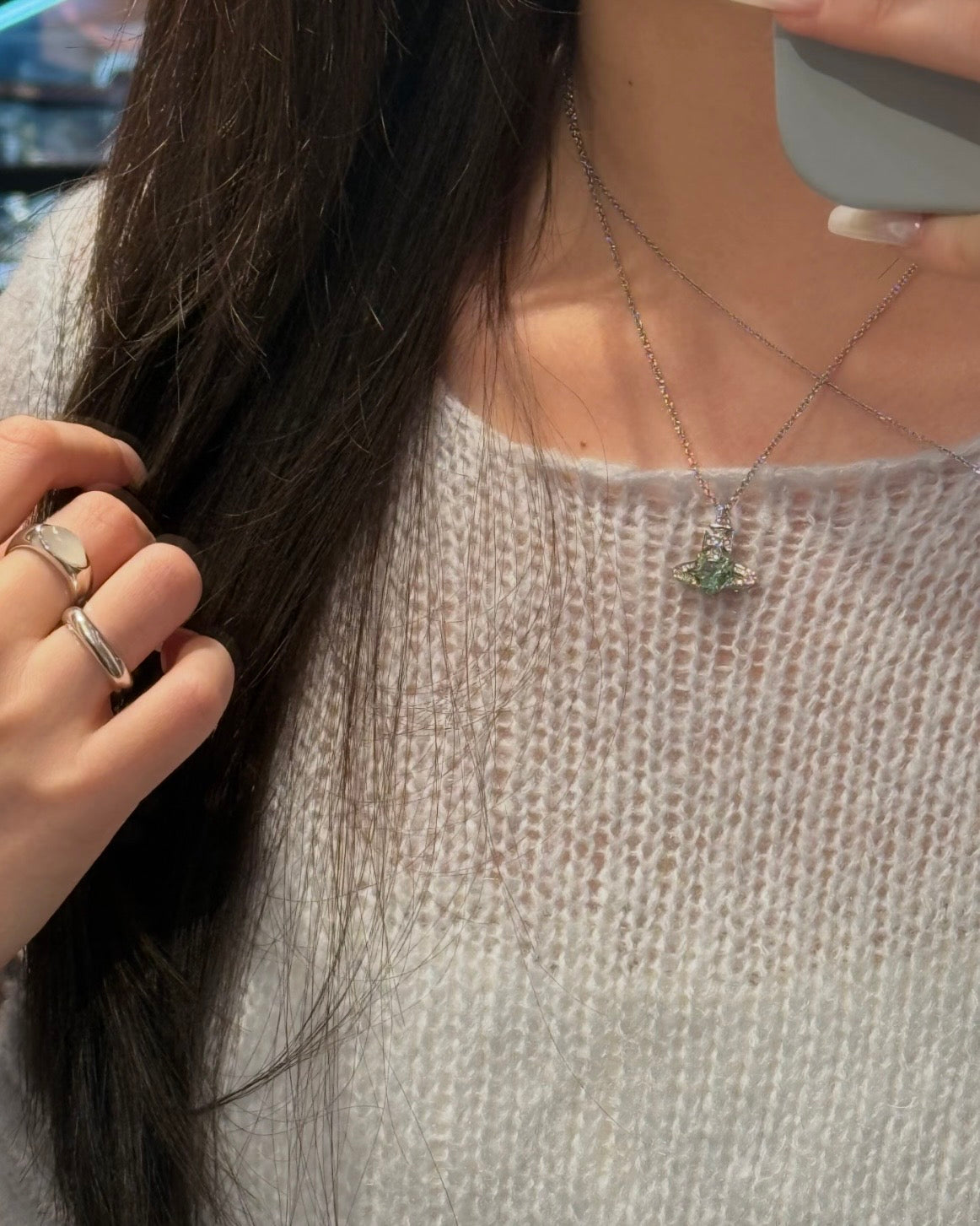 Vivienne Westwood Ariella Necklace 閃鑽愛心 最新春夏限定薄荷綠 滿滿的清新感［最新上架限時新品優惠中 4/2晚上準時完結! 頸鏈耳環手鏈全套現貨供應中］