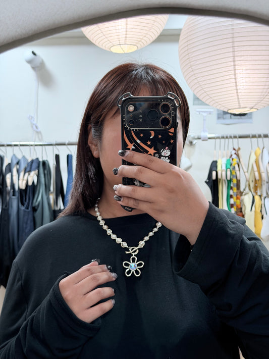 Otro Accesorio X Morningirls 聯乘自家製頸鏈 - Pearl Flower Necklace [NEW ITEM! 門市率先上架已售出多條 新品預訂優惠中 24/4晚上準時截單]