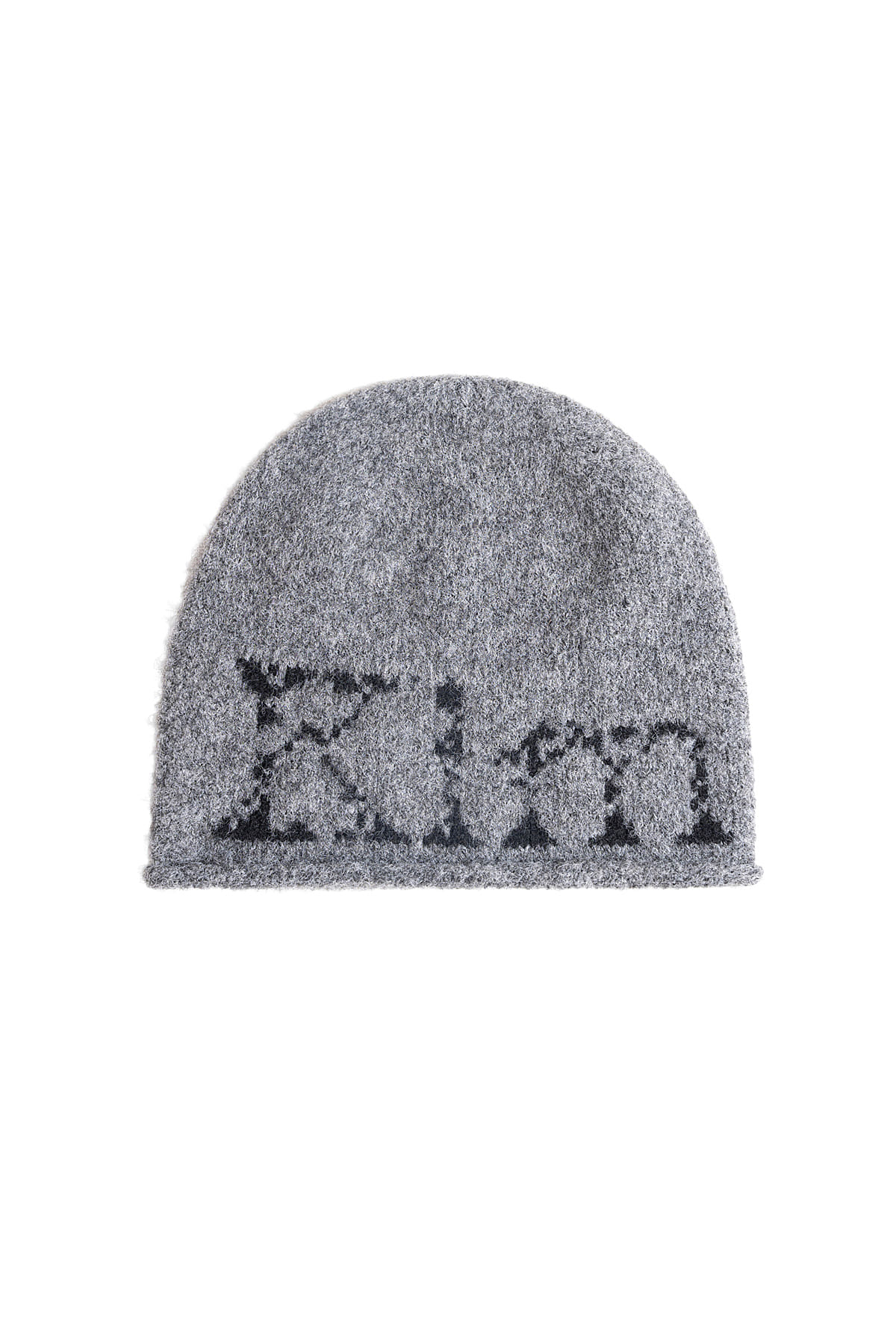 韓國選物🇰🇷Matin Kim Boucle Crack Logo Beanie 圈圈紗裂紋印花針織帽［極軟毛絨感 街頭個性風！］