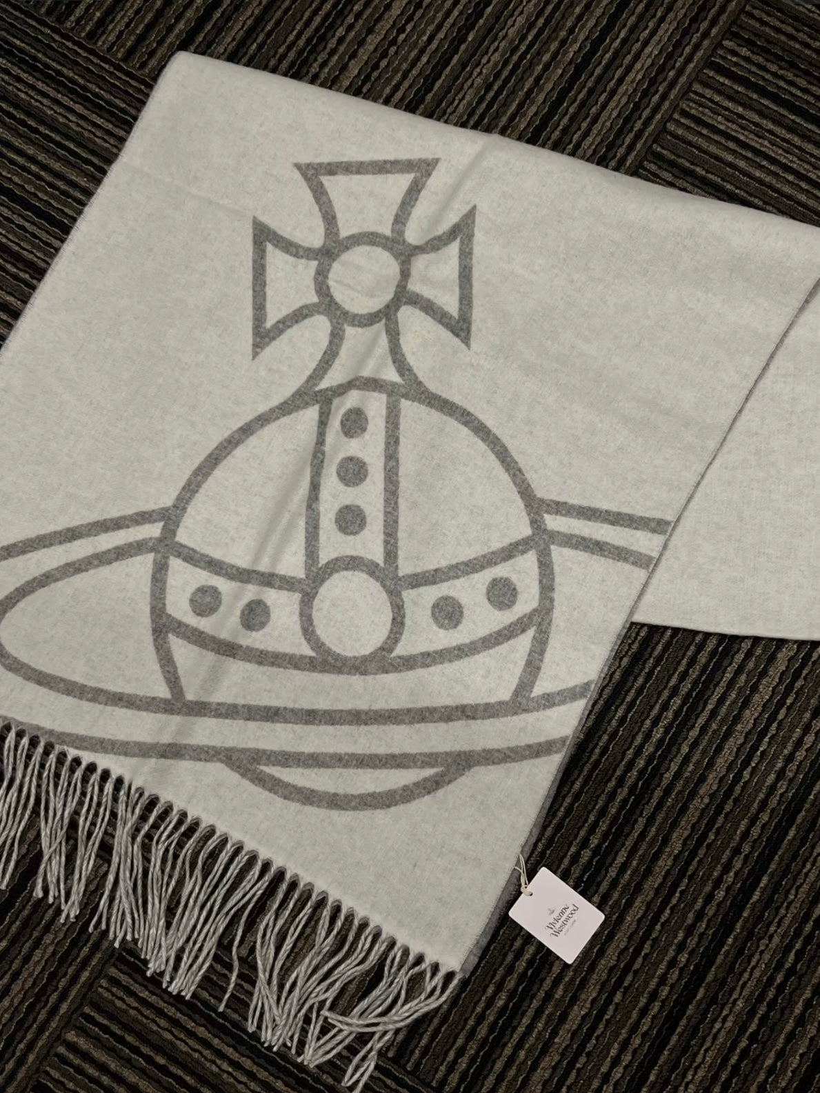 Vivienne Westwood Reversible ORB Logo Scarf, Large Size, Double
