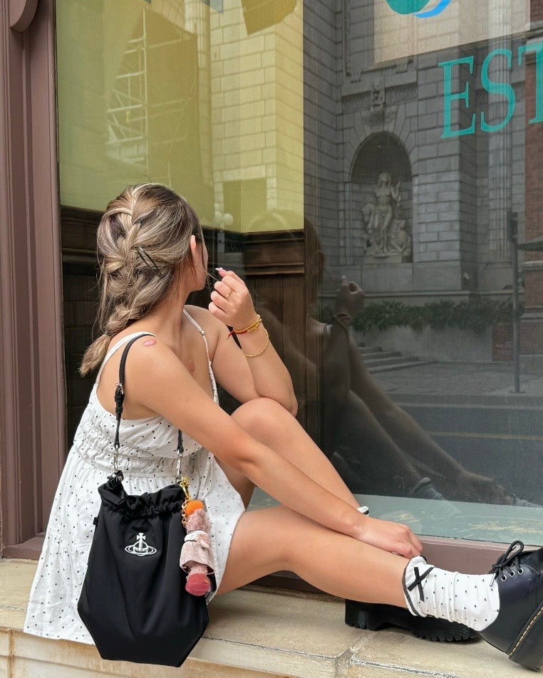 Vivienne Westwood Drawstring Shoulder Bag [$100 off for Singles' Day! HOT ITEM! Extra Large Capacity Durable Bag]