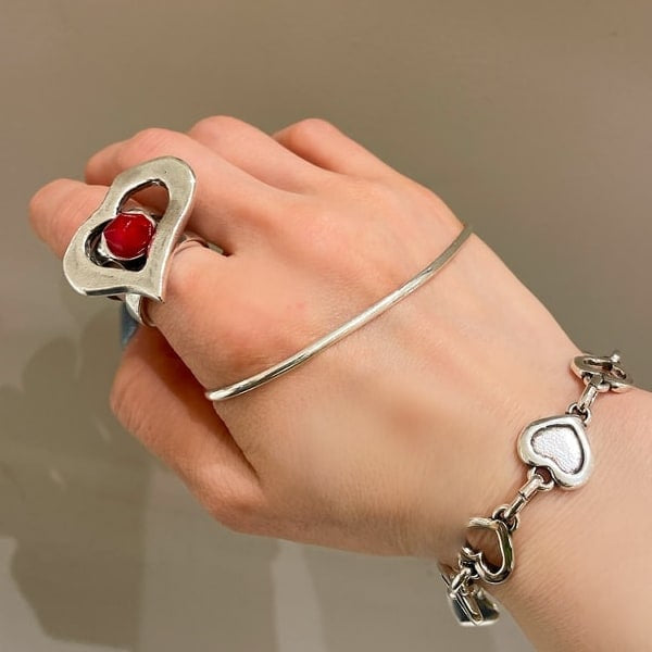 Otro Accesorio 西班牙手工飾物 - Heart Crystal Ring [NEW ITEM!店主自留大推薦!]