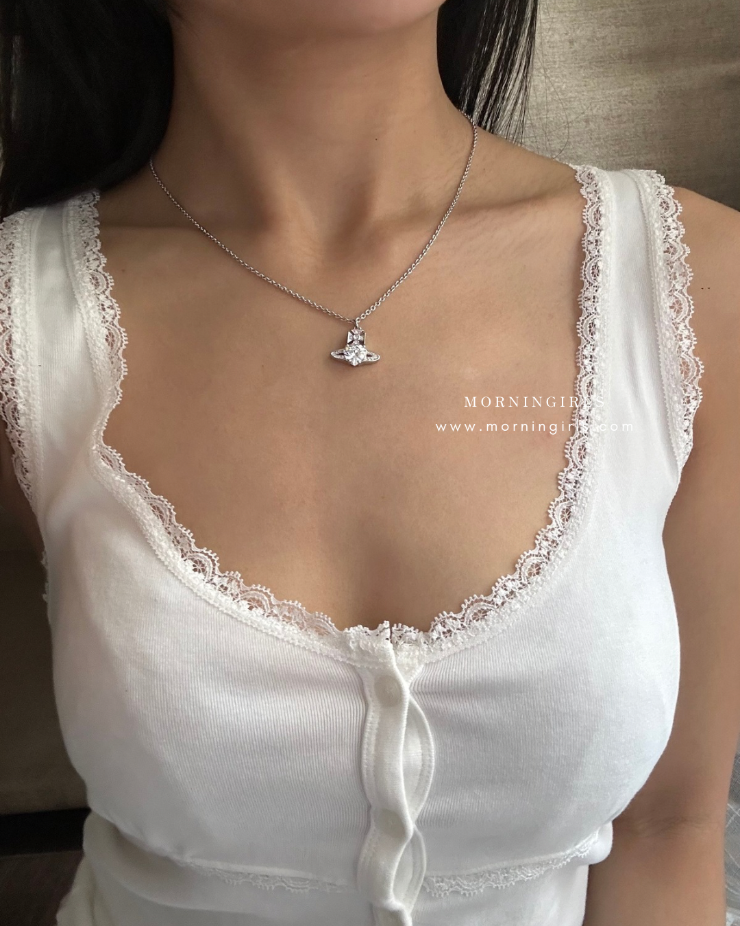 Vivienne Westwood Ariella Necklace 閃鑽愛心系列 [頸鏈耳環一套發售!］