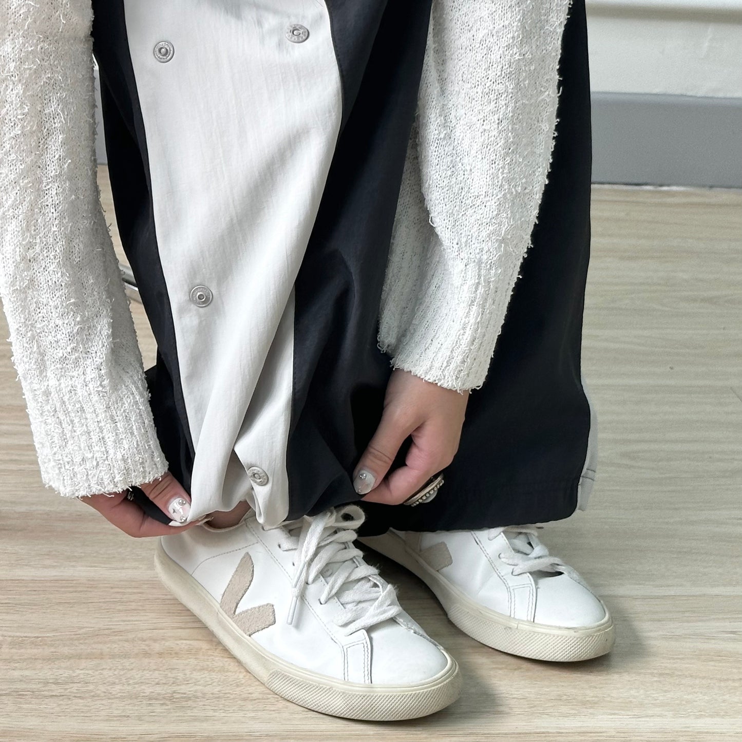 Unisex Side Buttons Cargo Pants