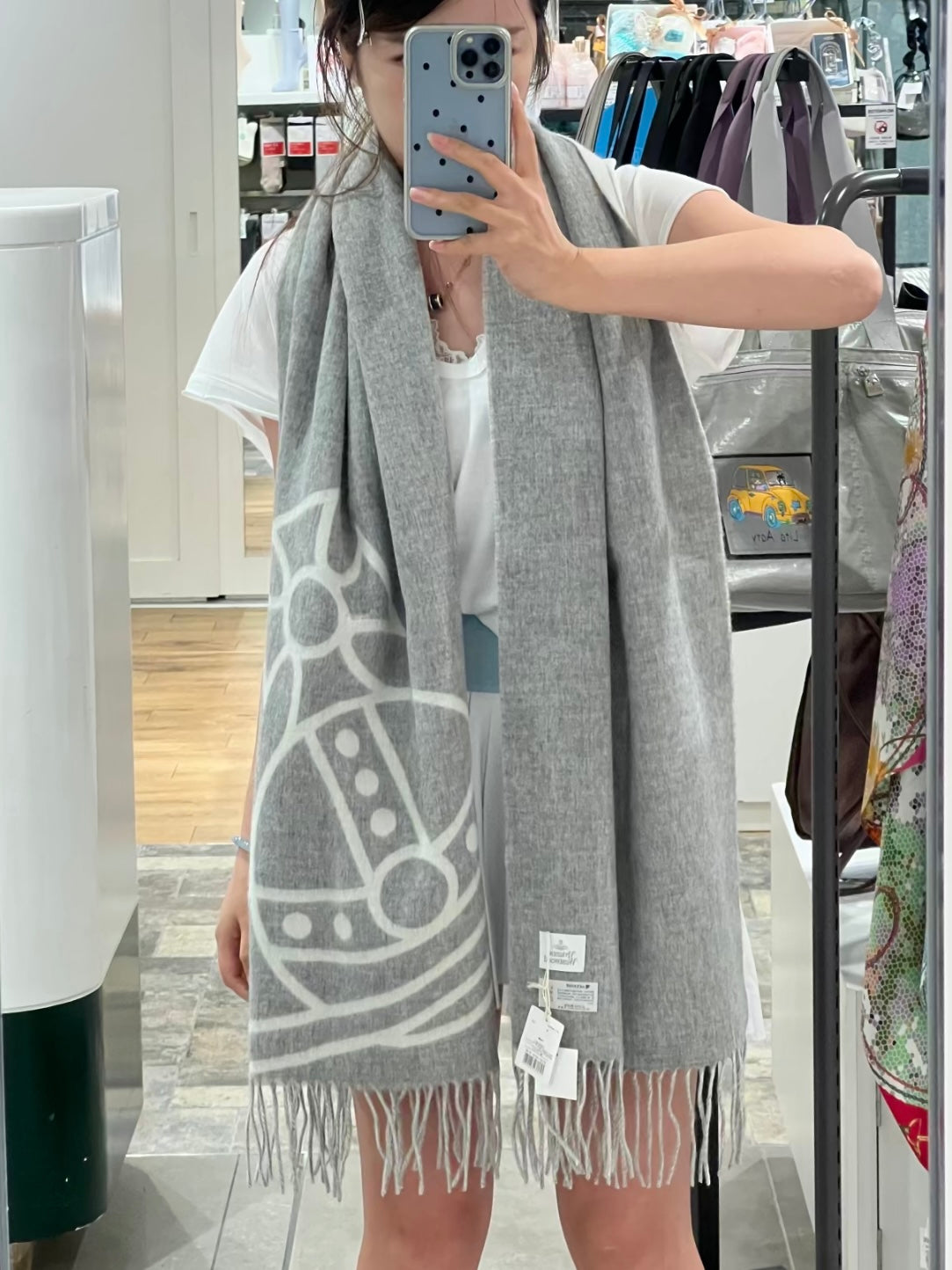 Vivienne Westwood Reversible ORB Logo Scarf, Large Size, Double