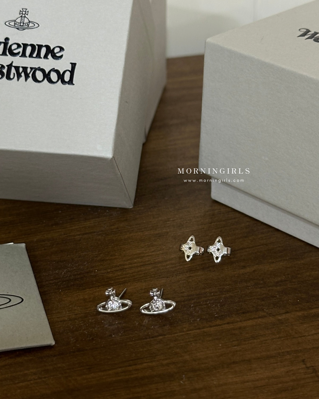 Vivienne Westwood Nano Solitaire Earrings 銀色 [超熱賣!可放耳骨]