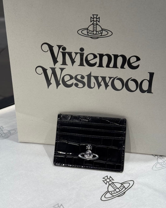 Vivienne Westwood Crocodile Cardholder 超熱賣黑銀鱷魚皮 [新舊版同時發售! 2026最新立體logo上架!]