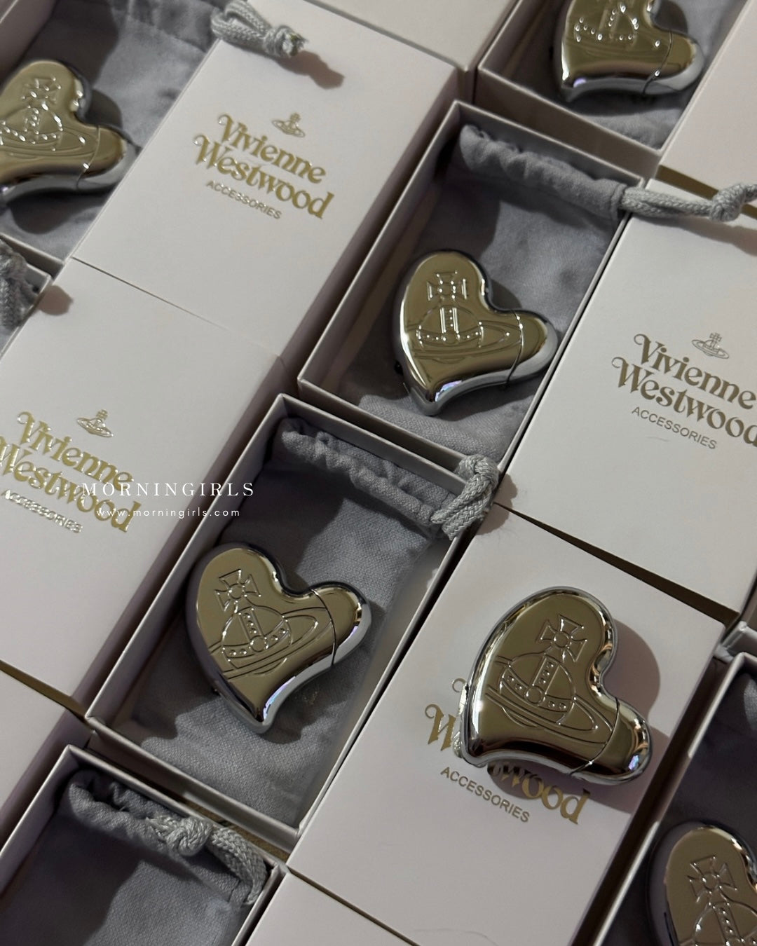 Vivienne Westwood Metal Mirror Heart-Shaped Lighter [Japan