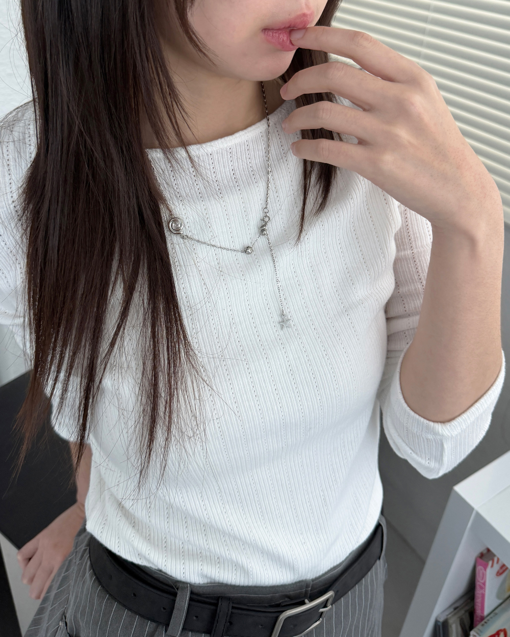 韓國選物🇰🇷 Grumpy Stuff Star Shell Drop Necklace