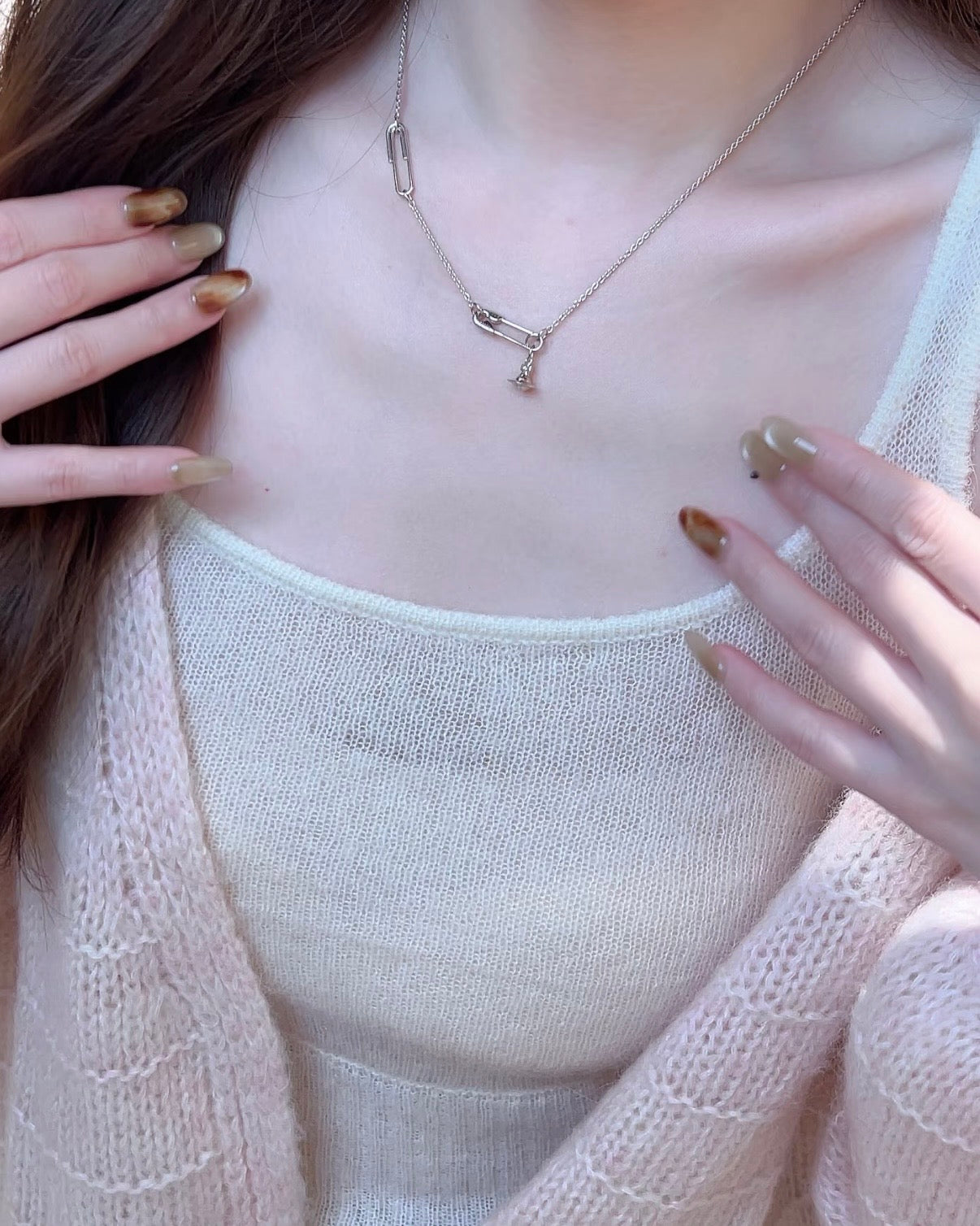 Vivienne Westwood Safety Pin Pendant Necklace 925純銀扣針