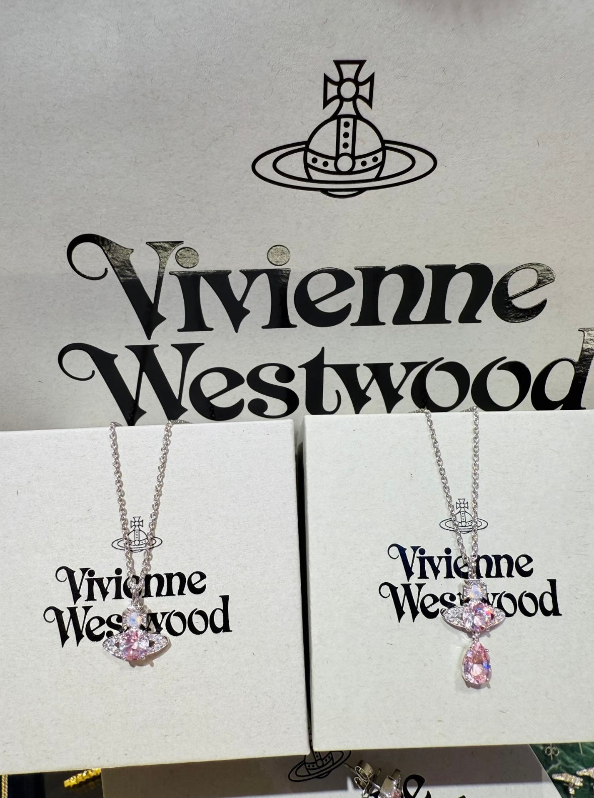 Vivienne Westwood Ismene Necklace [最新上架! 超美粉鑽人魚眼淚頸鏈]
