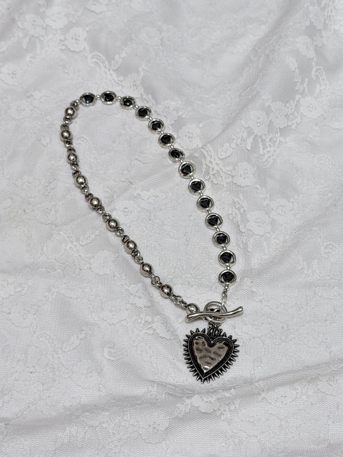 Otro Accesorio X Morningirls 聯乘自家製頸鏈 - Ball Ball Vintage Heart Choker [NEW ITEM! 超推薦已自留]