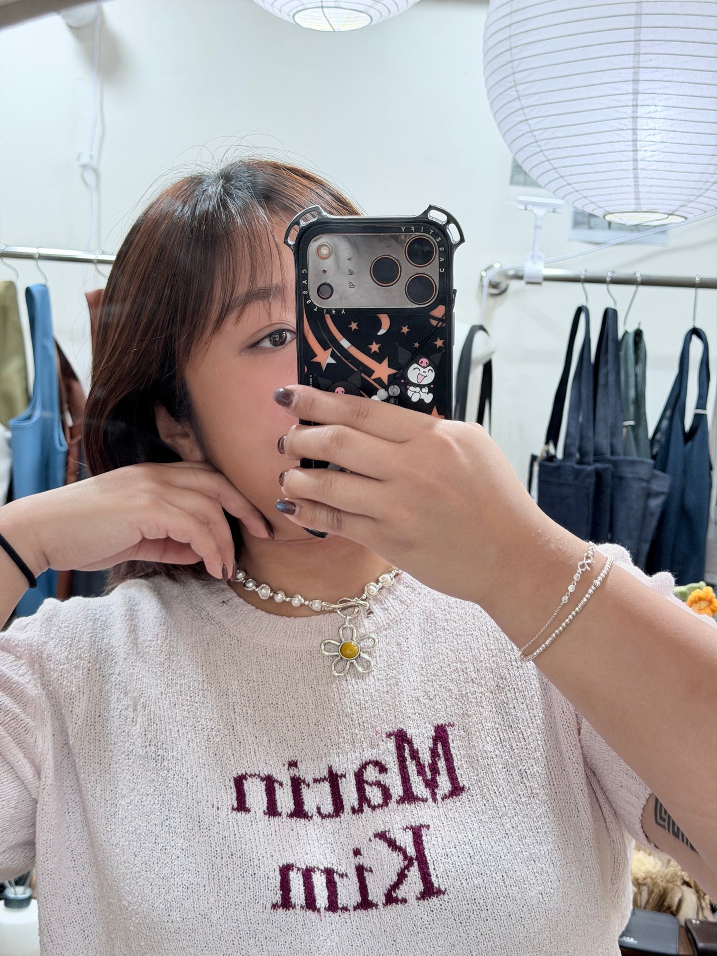 Otro Accesorio X Morningirls 聯乘自家製頸鏈 - Pearl Flower Necklace [超多新色! 門市率先上架已售出多條]