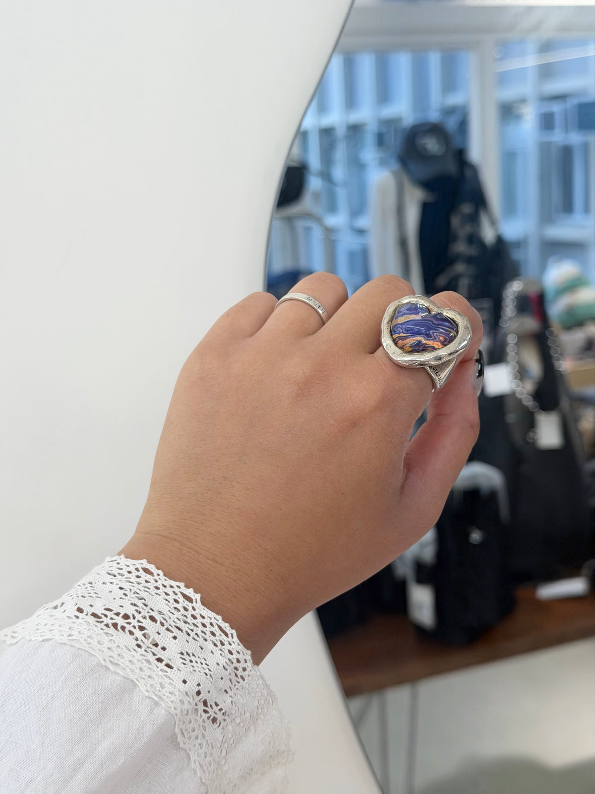 Otro Accesorio 西班牙手工飾物 - Galaxy Heart Ring [寶石戒指顏色極美 可自行調節!]