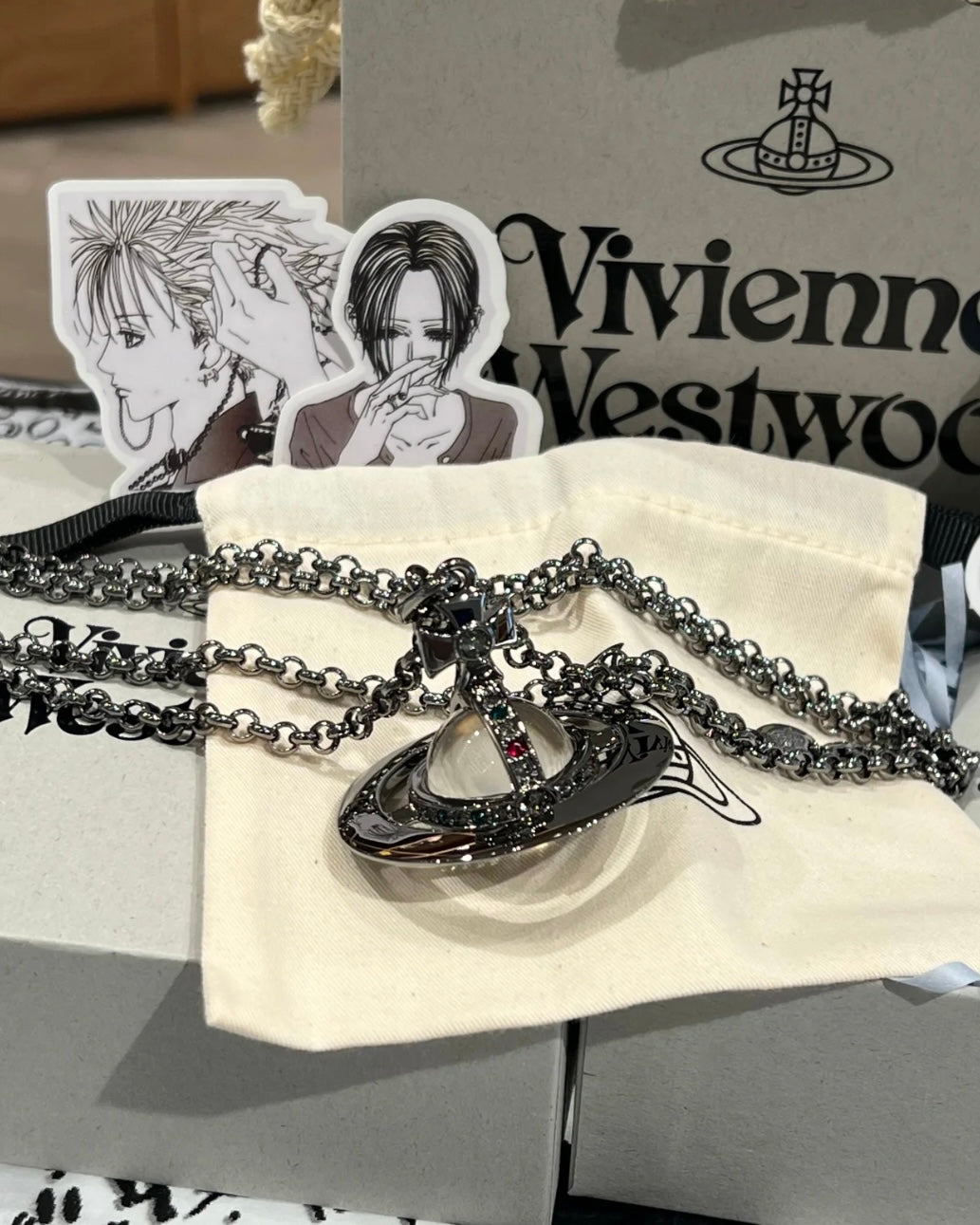 Vivienne Westwood ORB Pendant Crystal Necklace 太空灰星球 [最新上架!]