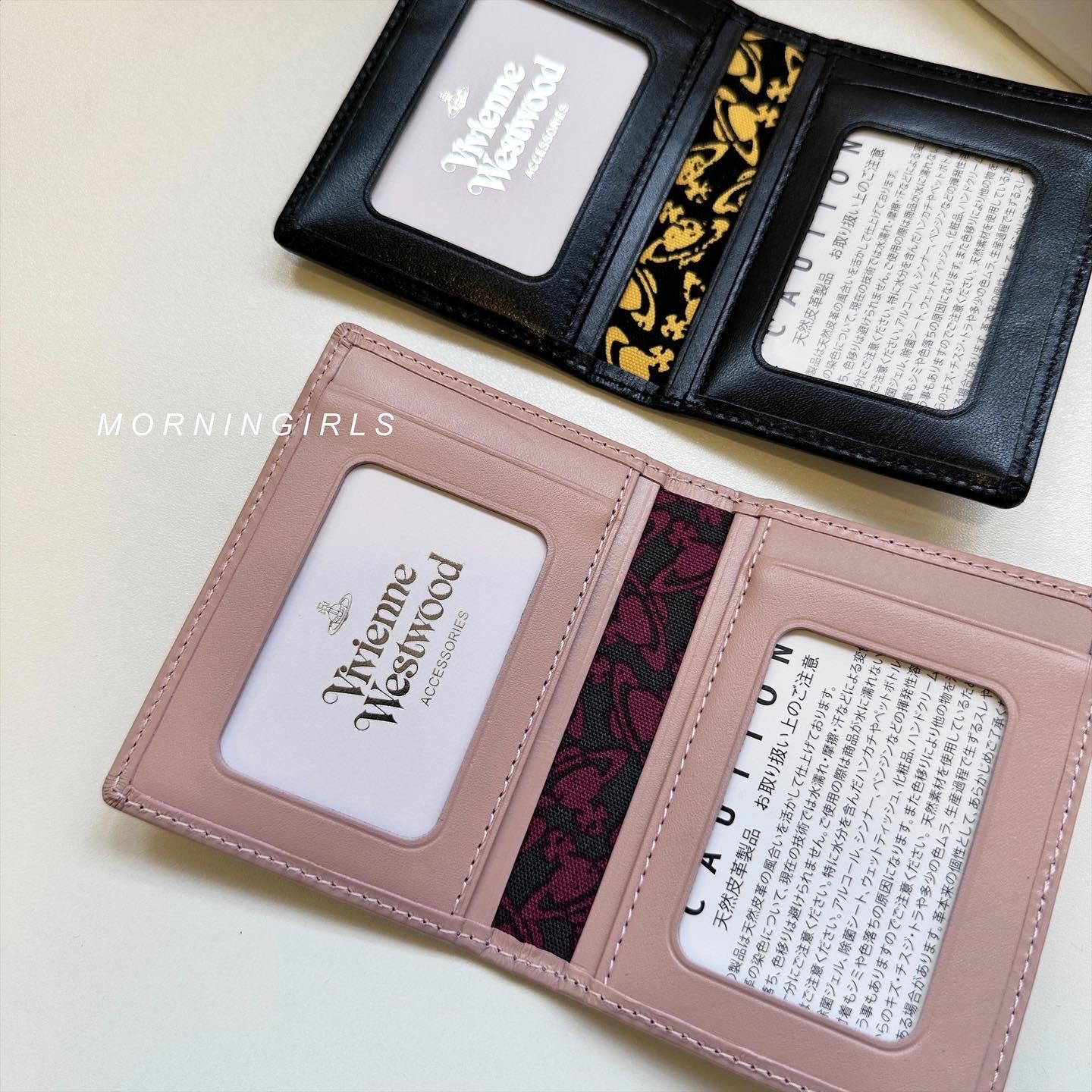 Vivienne Westwood 復古系列簡約兩摺牛皮Cardholder [日本限定