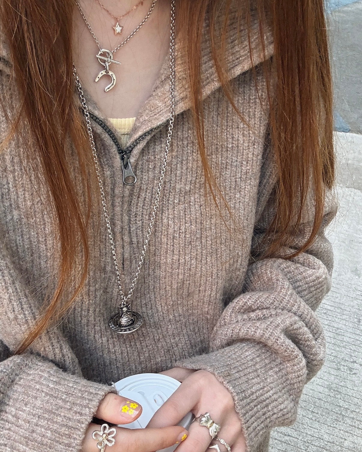 Vivienne Westwood Victorine Pendant Necklace [復古工業風做舊長鏈］