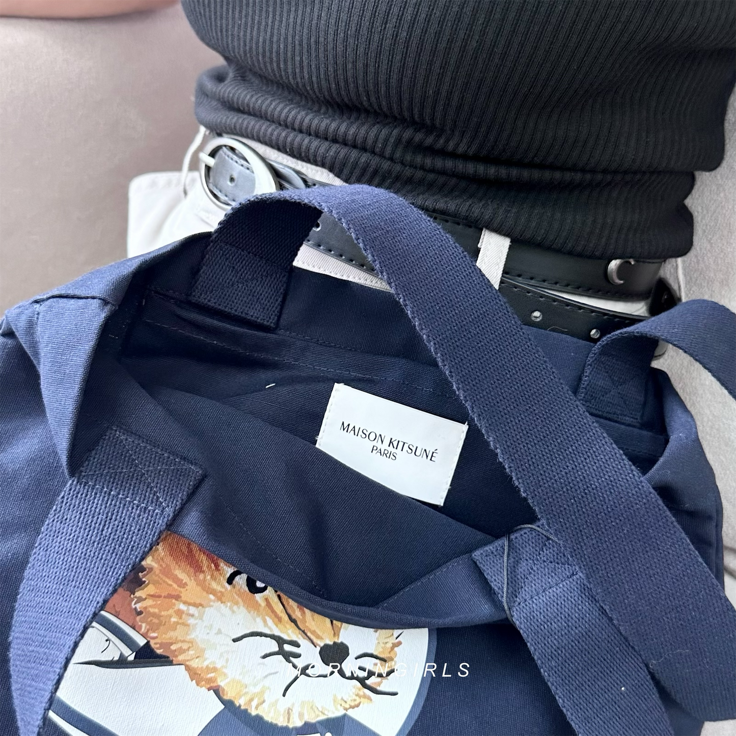 Maison Kitsuné Fox Printed Tote Bag