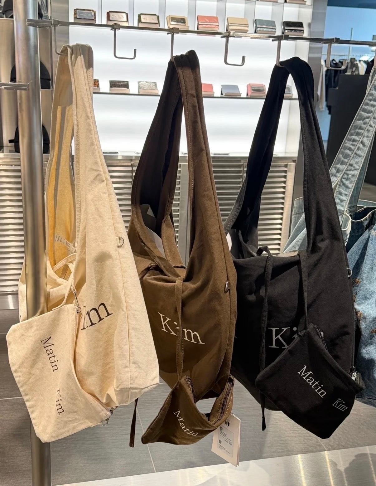 Matin Kim Logo Point Round Ecobag 韓國選物🇰🇷經典Logo蝴蝶結環保袋［輕盈隨性風 容量超大!］