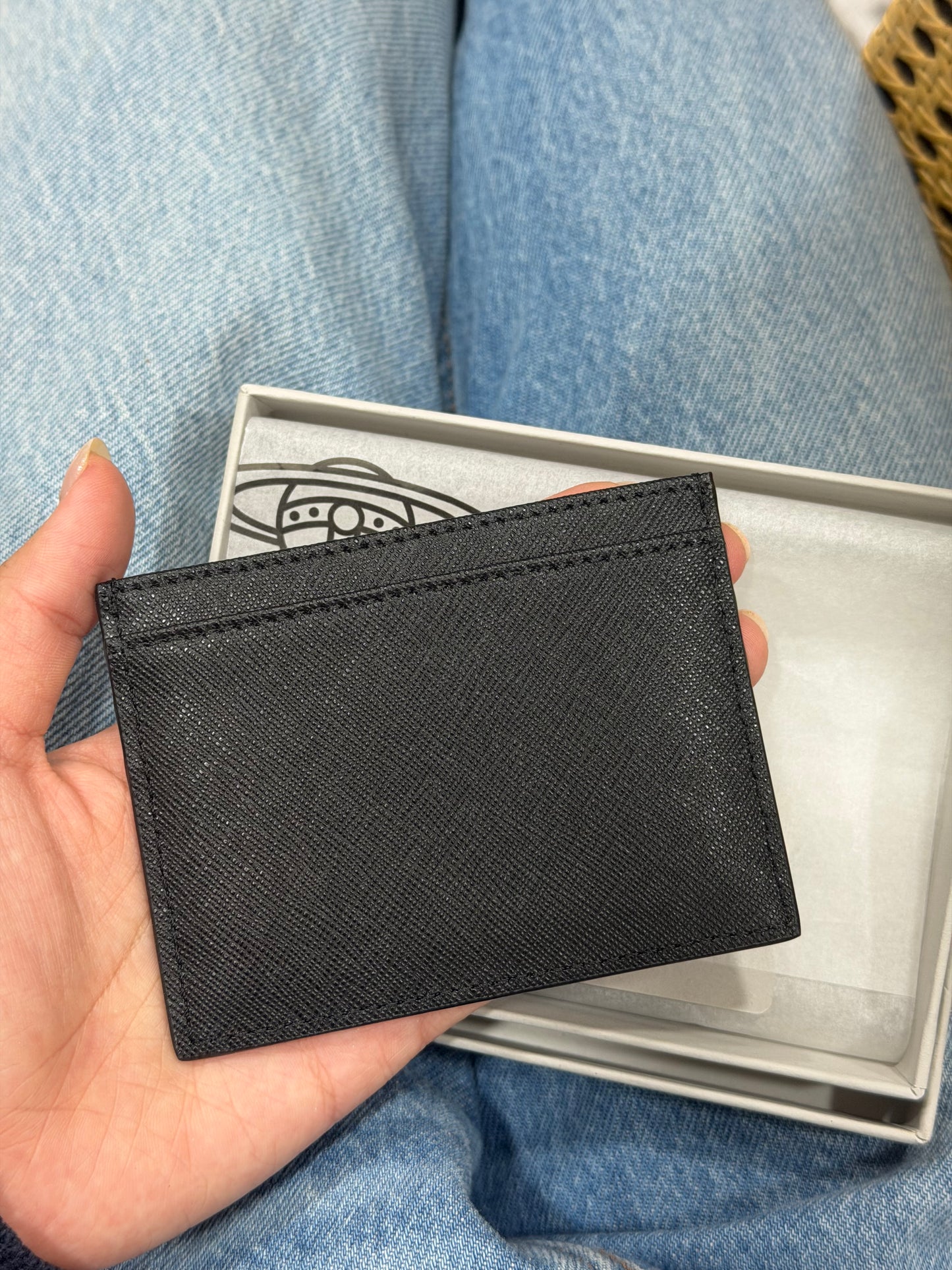 Vivienne Westwood Cardholder 黑銀十字紋