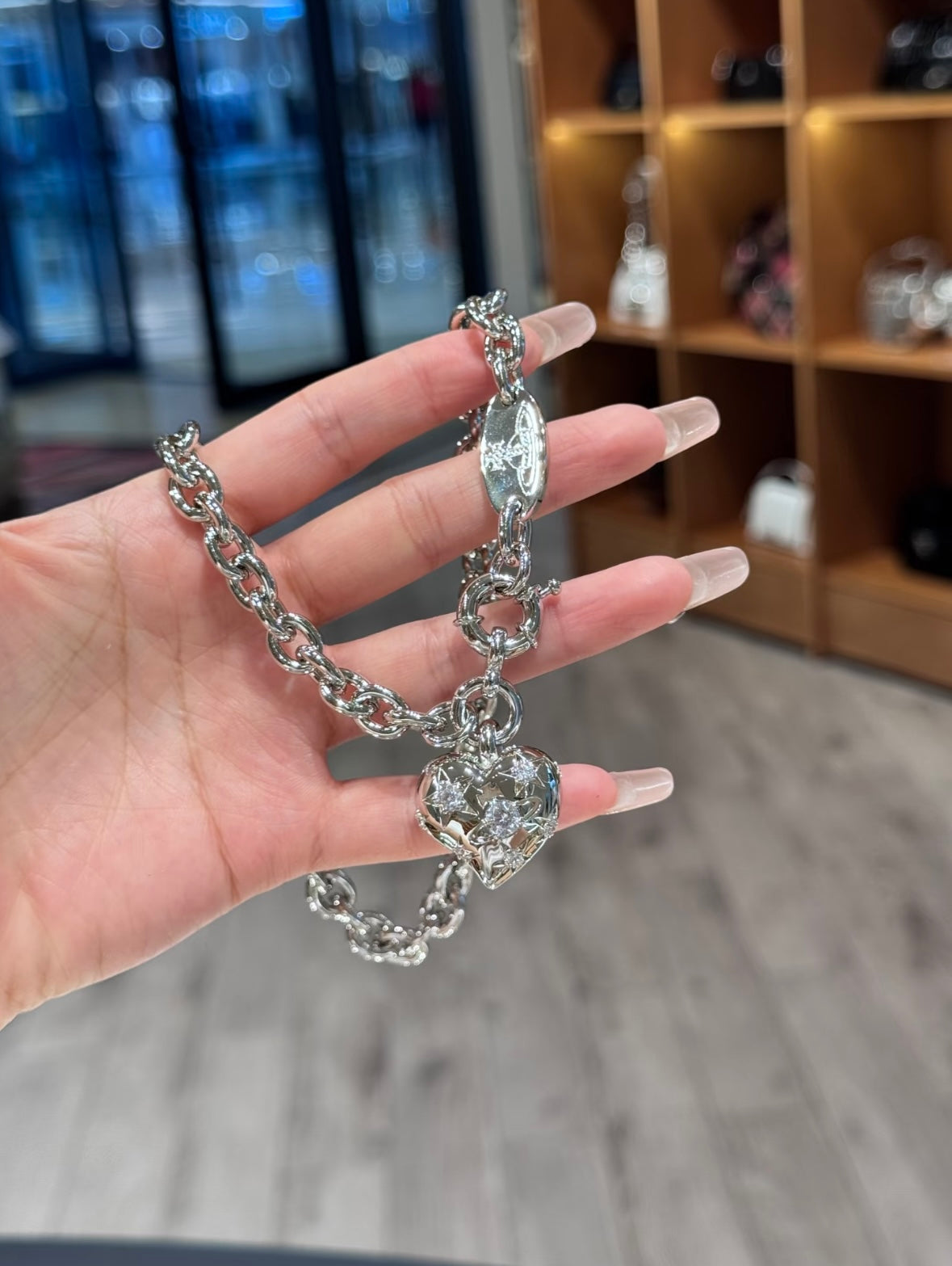 Vivienne Westwood Lee Necklace 超美閃石立體心心星球