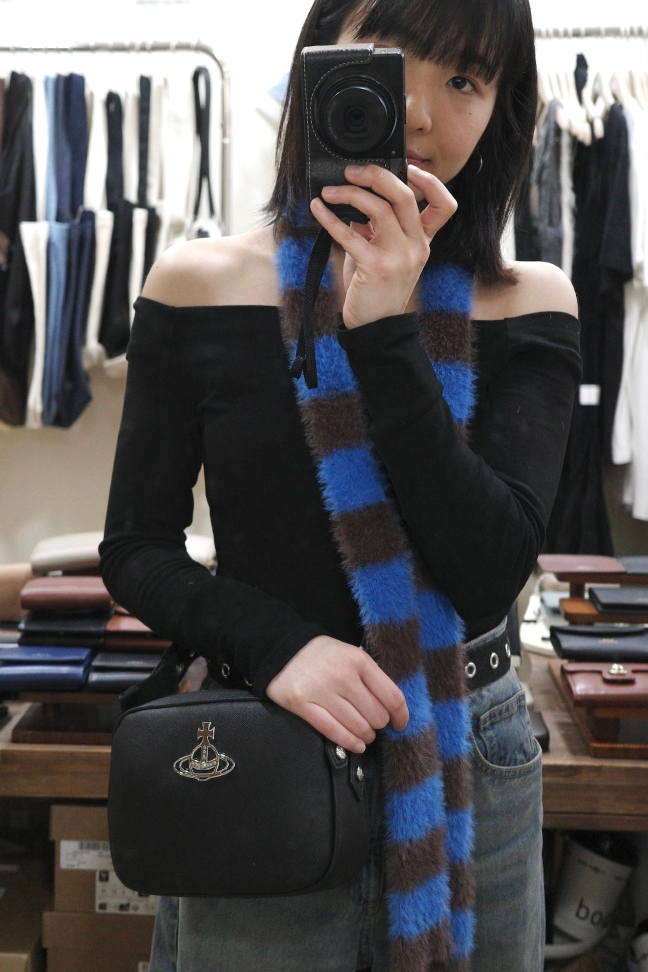 Vivienne Westwood Anna Camera Bag 黑銀十字紋[最新上架! 限時新品優惠中! 中性款式男女可用 ...