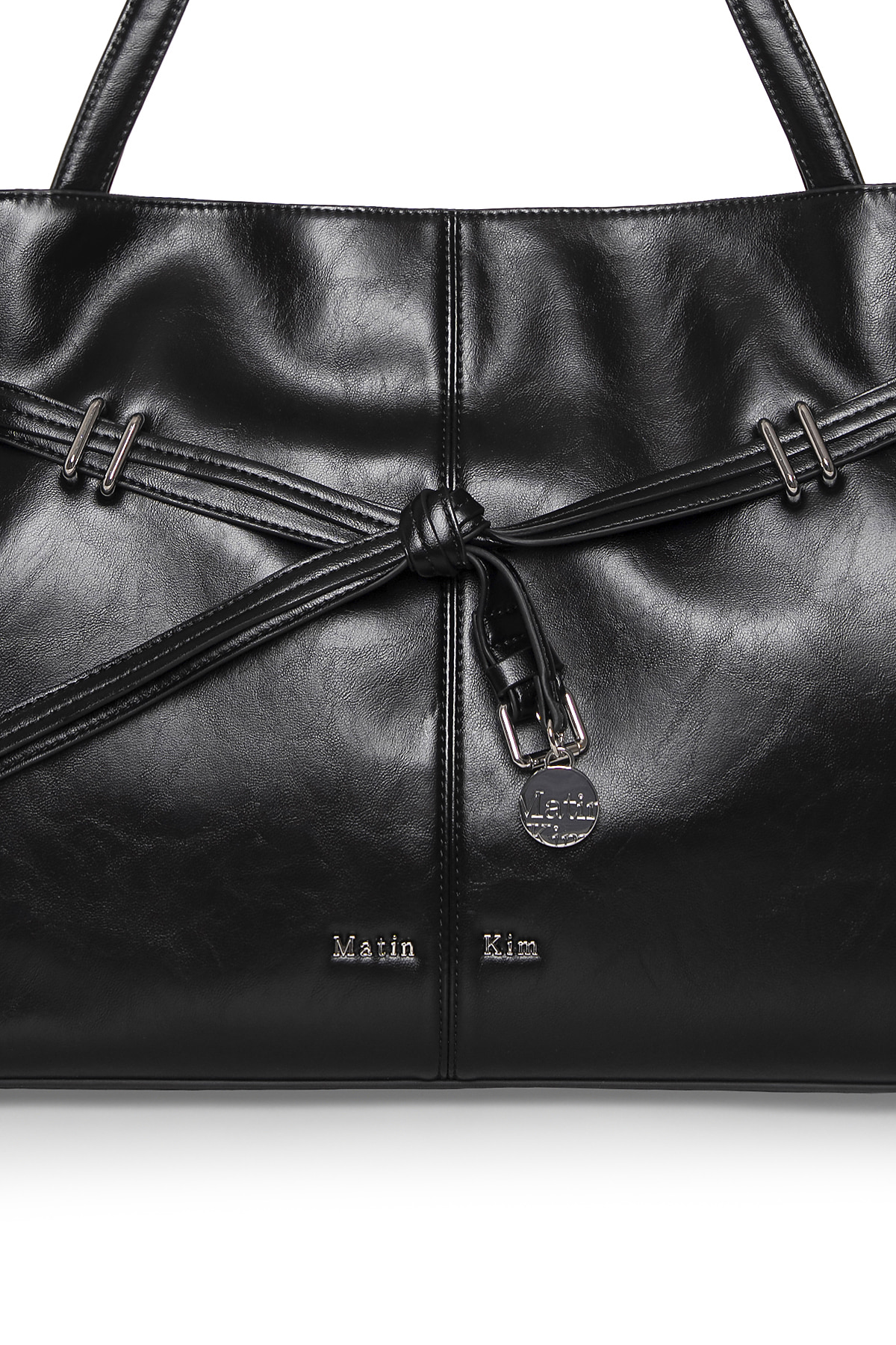 最新韓國選物🇰🇷 Matin Kim Drop Tail Mellow Big Shoulder Bag 垂墜綁繩大發棍袋［法式慵懶 俐落垂結！］