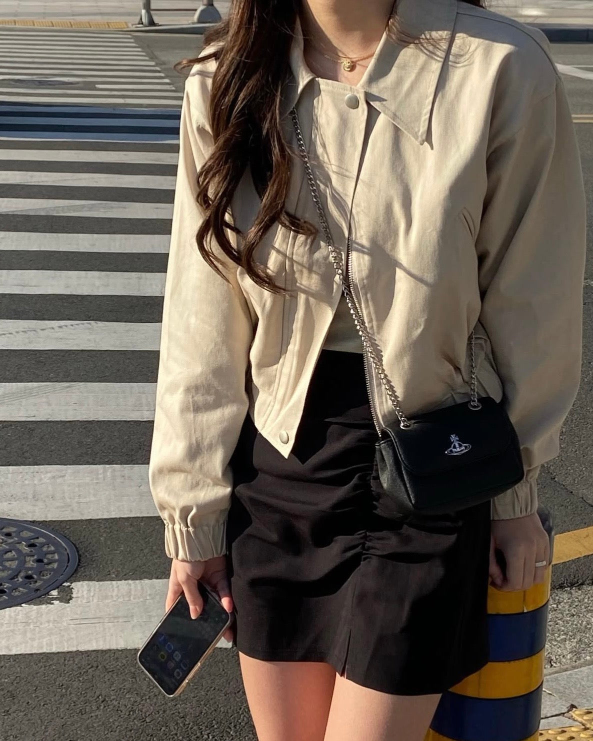 Vivienne Westwood Small Derby Bag with Chain 經典黑色十字紋［情人節早鳥優惠48折購入］