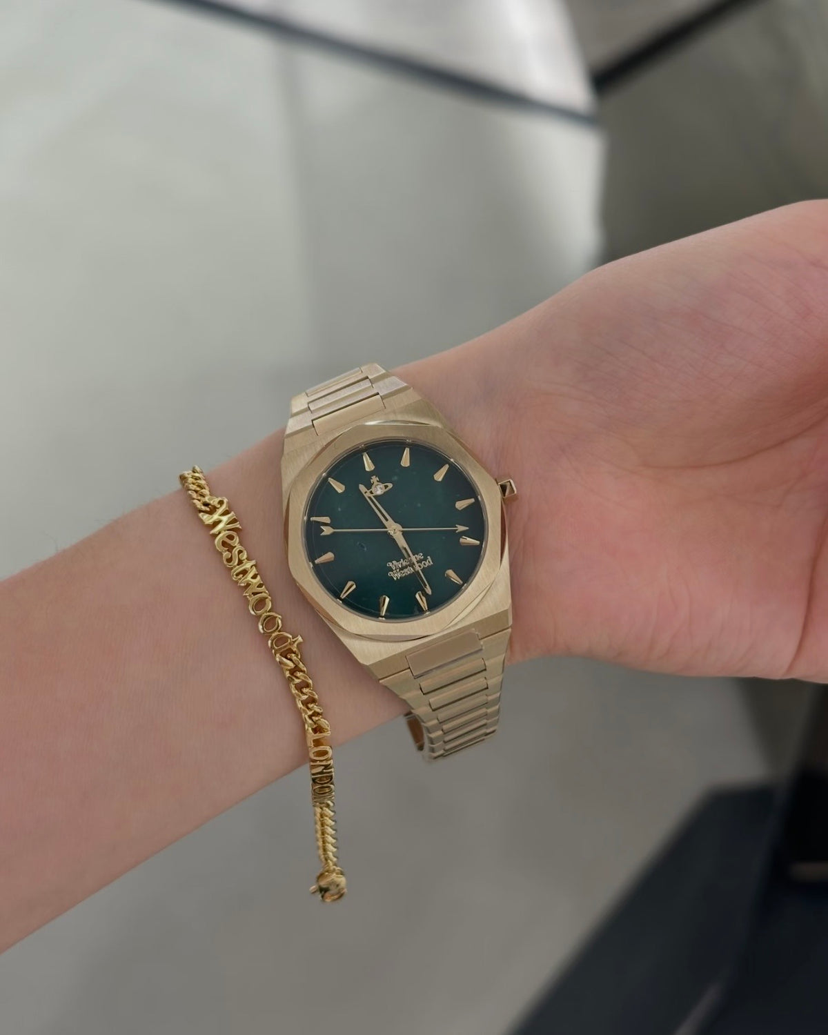 Vivienne Westwood Limehouse 復古綠八角型手錶