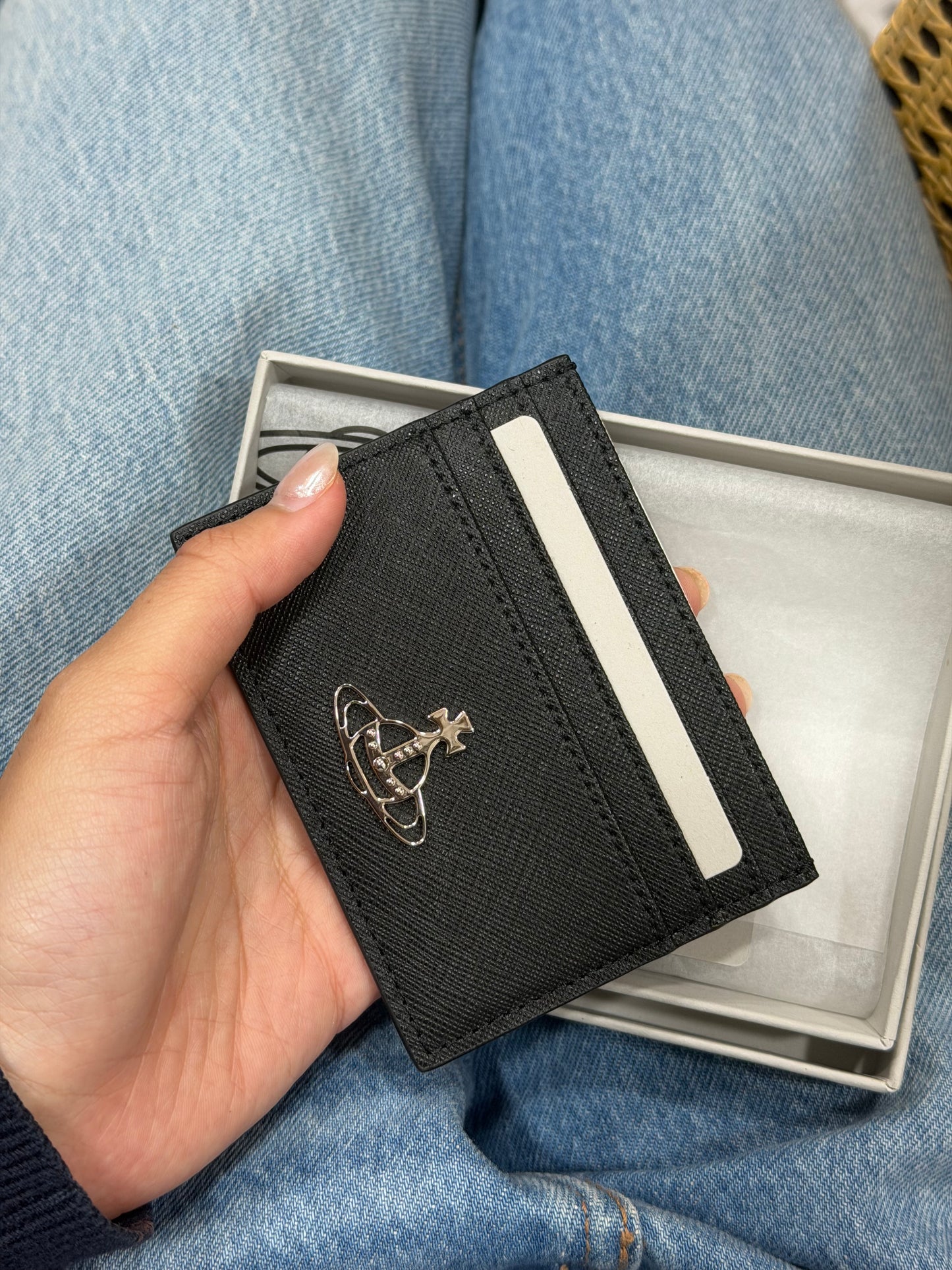 Vivienne Westwood Cardholder 黑銀十字紋