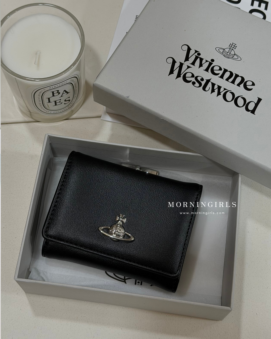 Vivienne Westwood Small Frame Wallet 最新黑銀小牛皮 質感超好 [三層連相位!]