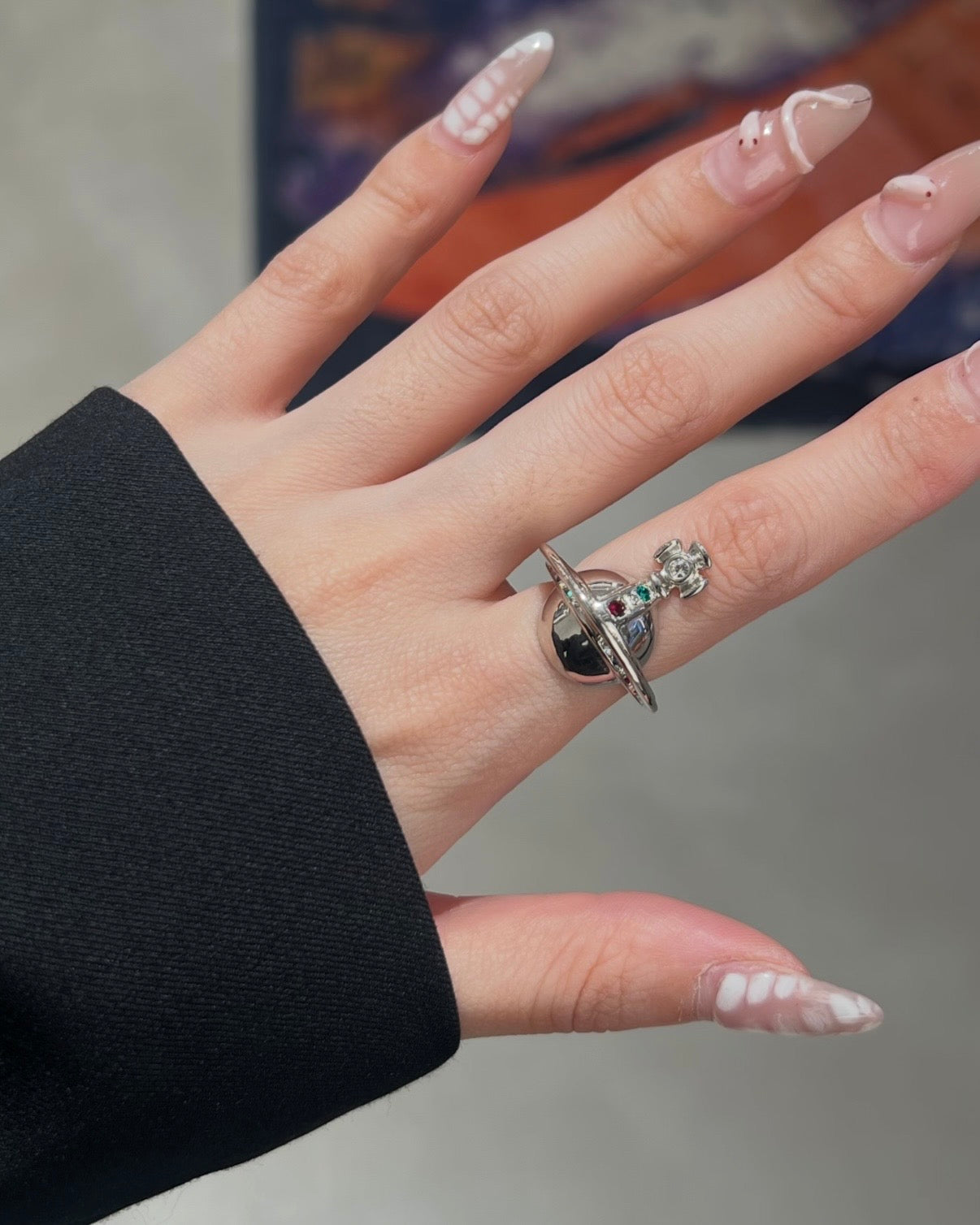 Vivienne Westwood Solid Orb Ring 925純銀小星球
