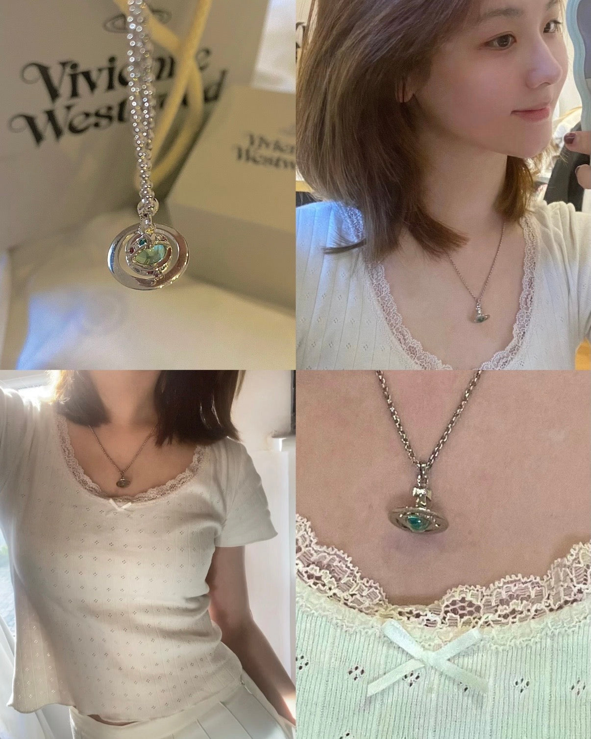 Vivienne Westwood ORB Pendant Crystal Necklace 薄荷綠 [晶瑩通透長期熱賣!]