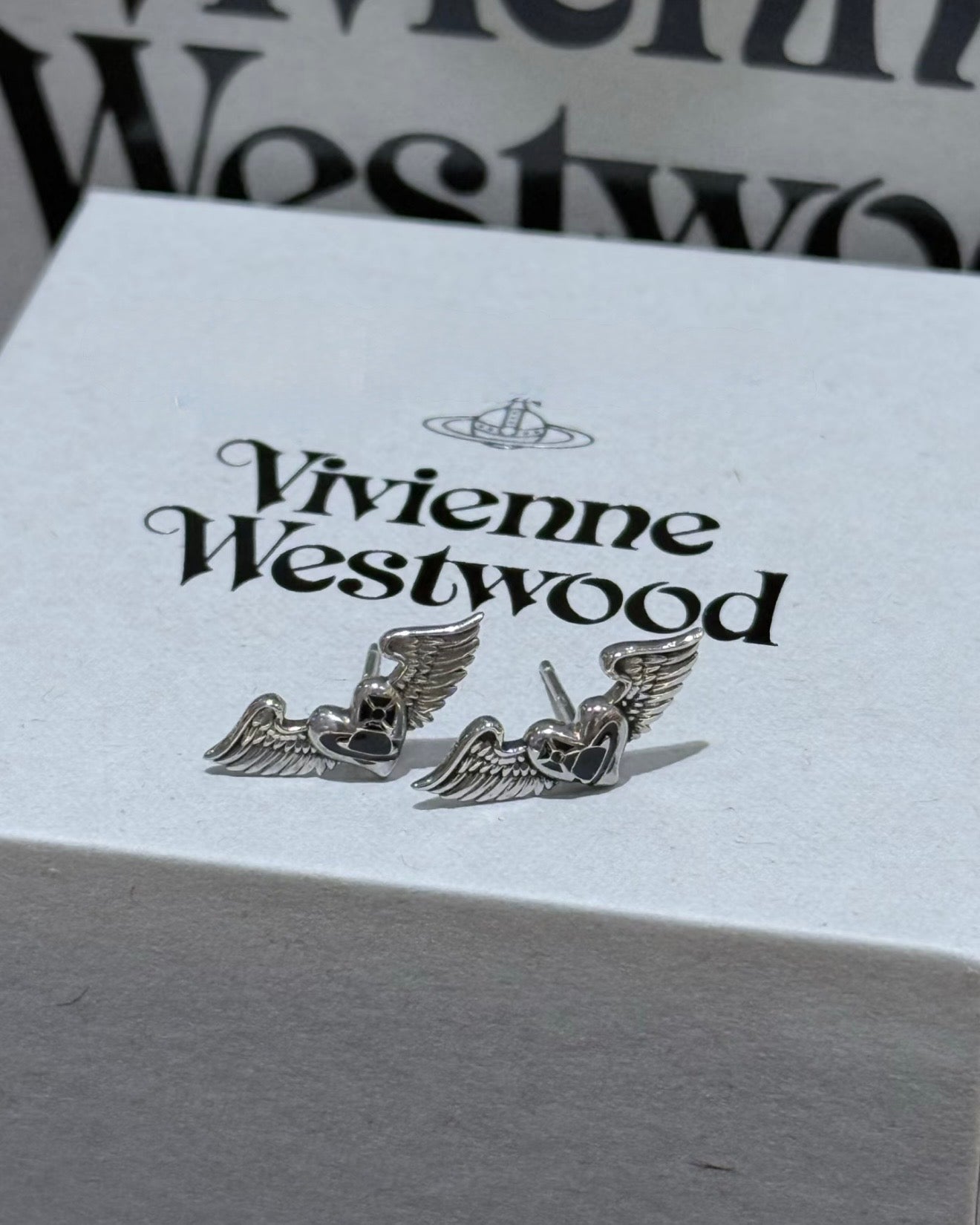 Vivienne Westwood Herbert Pendant Necklace 復古造舊天使翼 925純銀 [最新上架 頸鏈耳環同步發售!]