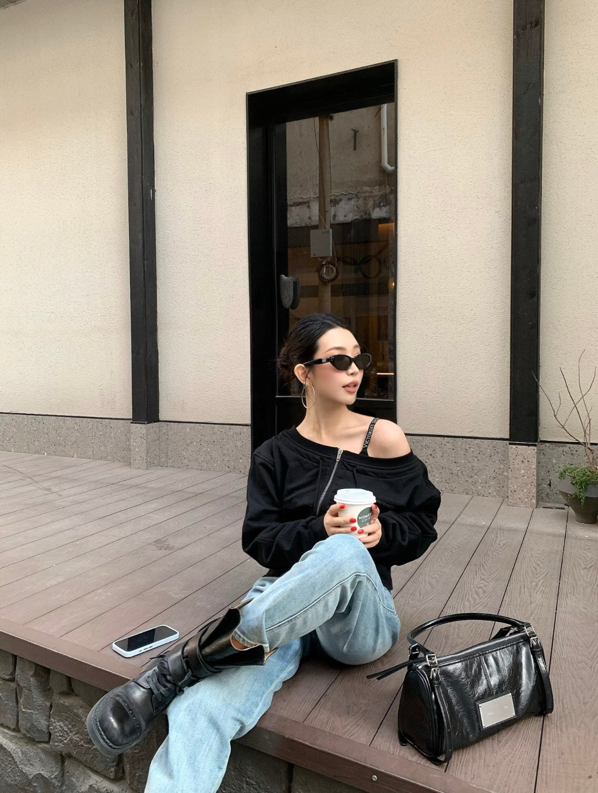 Matin Kim Buckle Strap Shoulder Bag 韓國選物🇰🇷皮帶扣圓筒單肩袋［個性街頭風］