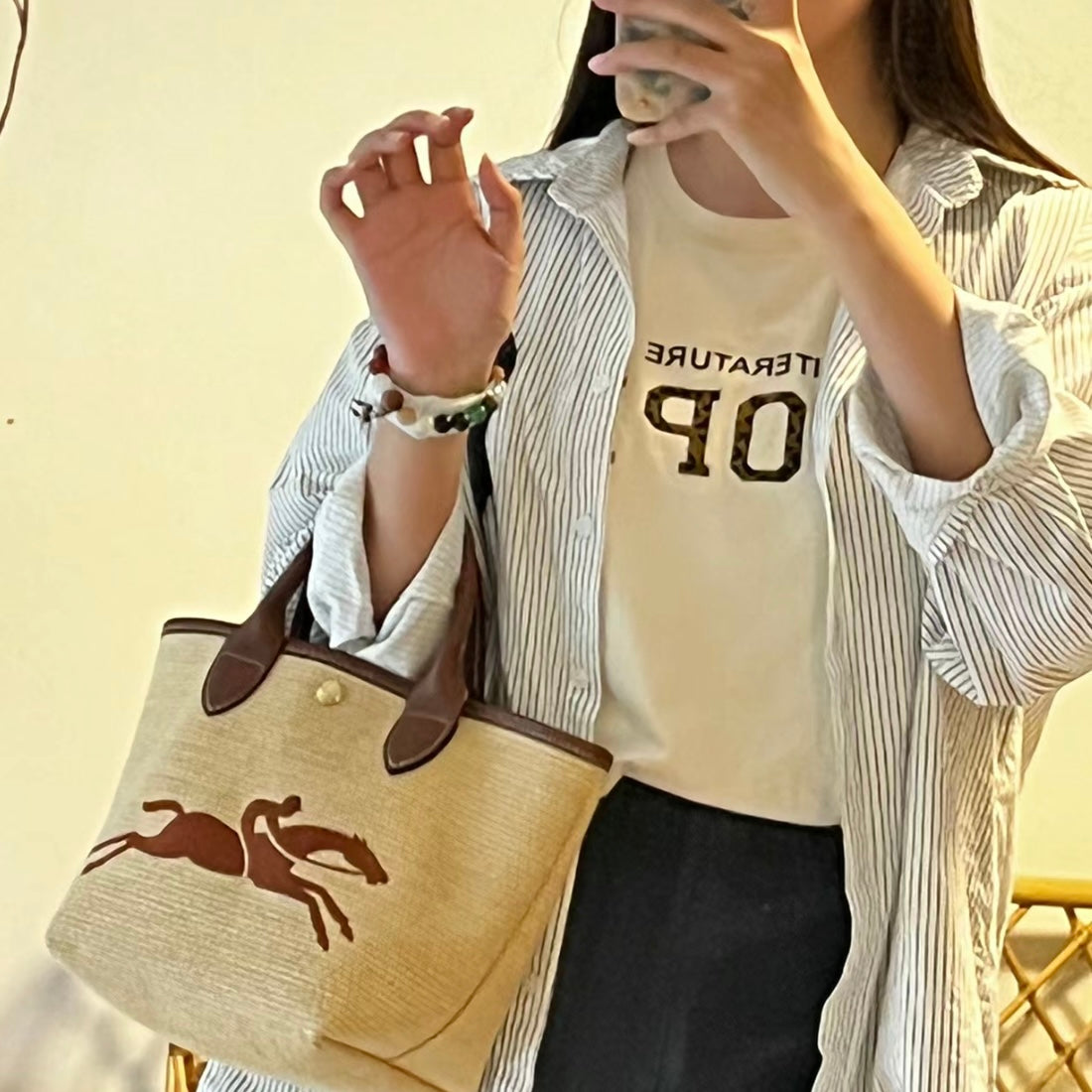 LONGCHAMP Le Panier Pliage S Basket Bag [連長肩帶!]