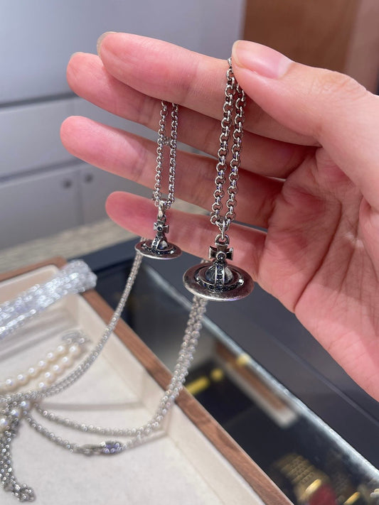 Vivienne Westwood ORB Pendant Crystal Necklace 水泥灰長款  [2025限定色 建議提早下單]